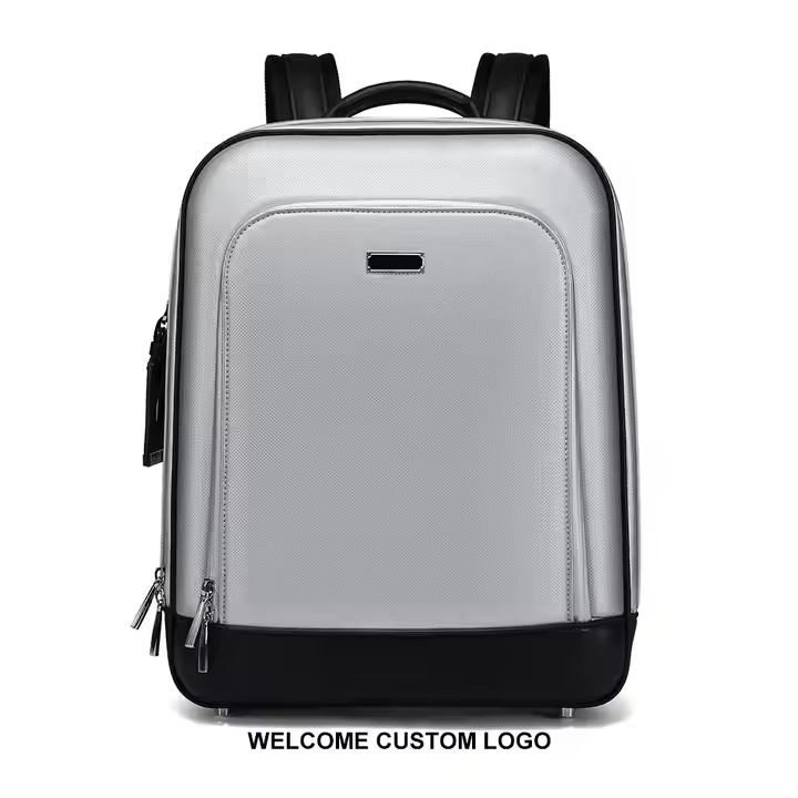 Custom Logo 15L Volume Fit 15 Inches Laptop Fully Water Repellent Microfiber Leather Luxury Leather Backpack for Men