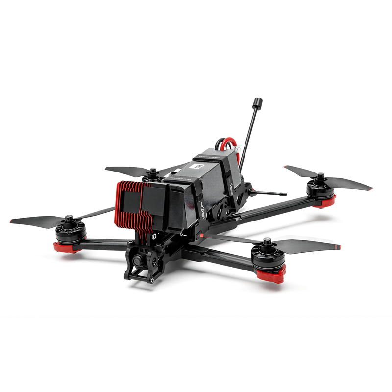 רחפן לניווט ישיר (FPV) בקוטר 7 אינץ' עם מצלמה, מקופל, ערכת כלי טיס RC קומפקטית 4-ב-1, שליטה מרוחקת, ניווט, סוללה, מוט באורך 5 מ