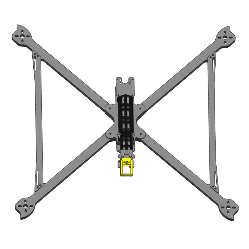 מסגרת דרונים FPV לسبיקי ריצה בקוטר 15 אינץ' מפיבר פחמן, קיט חומרה עצמאי (DIY) לרב-מנועים, אביזרי FPV