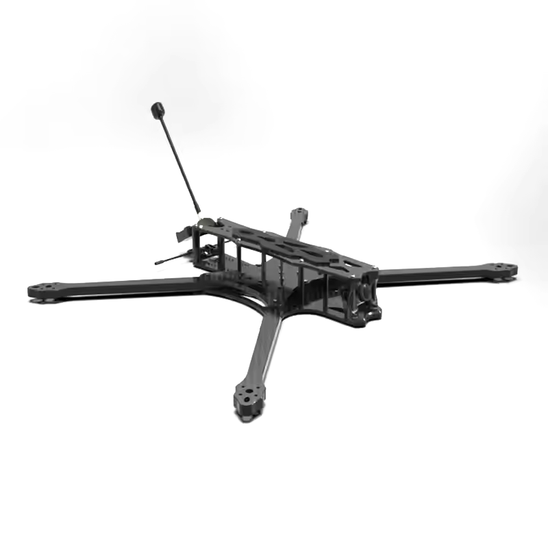 מסגרת דרונים FPV מפיבר פחמן Foxeer Aura Split בקוטר 13 אינץ', זמן טיסה של עד 16 דקות, מסגרת רב-מנועים עמידה לביצועים אוויריים