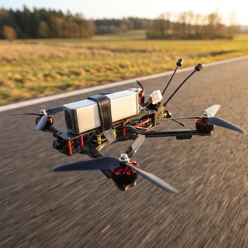 רחפן למבט מהיר (FPV) בגודל 7 אינץ' עם שליטה מרחוק מפיברגלס, רחפן ללא טייס (UAV) של Ler עם נורות LED ומצלמה