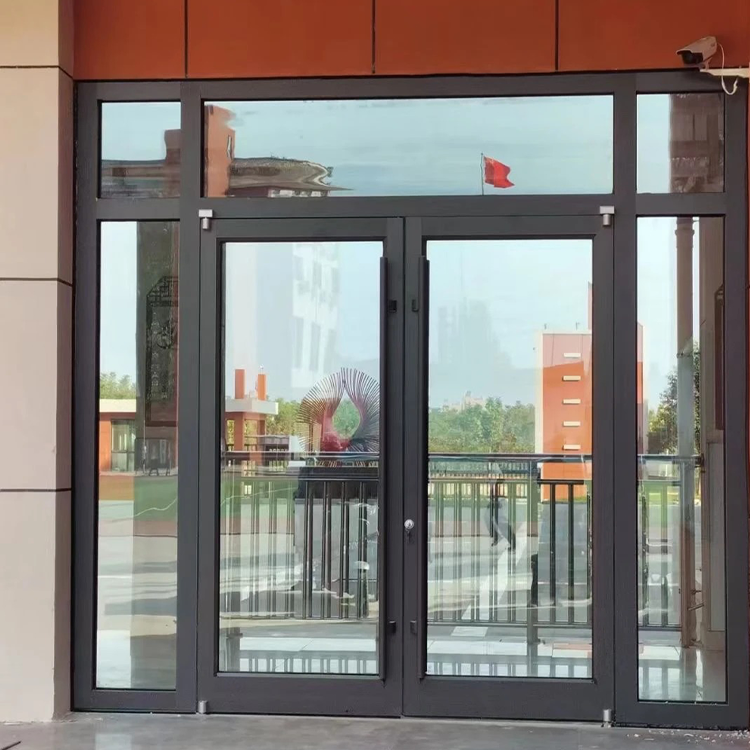 Puerta comercial estilo KFC - Puerta de vidrio de aleación de aluminio para restaurante