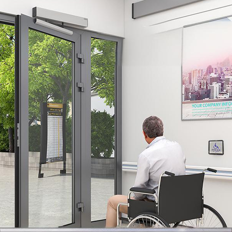 Sistemas automáticos de operador de puertas abatibles OUTUS para oficinas, hospitales y edificios públicos