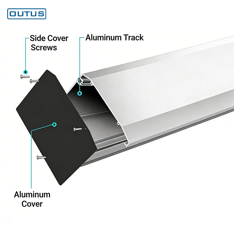 Carril de aleación de aluminio de alta resistencia, accionado por engranajes, para sistemas de puertas automáticas.