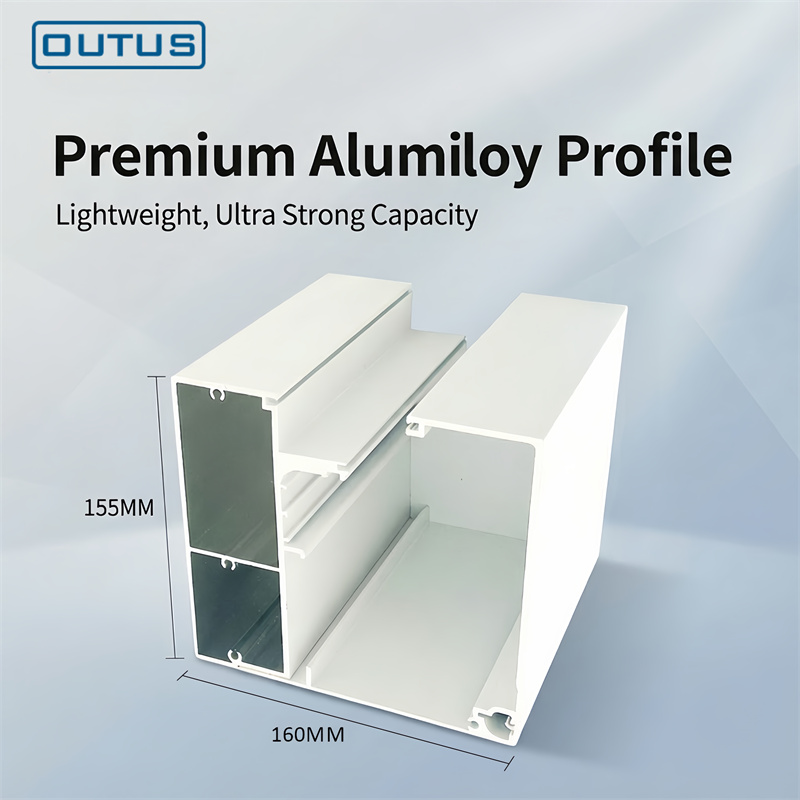 puerta batiente pesada 155 - Aluminio multicavidad con corte en puente para entrada residencial de gama alta