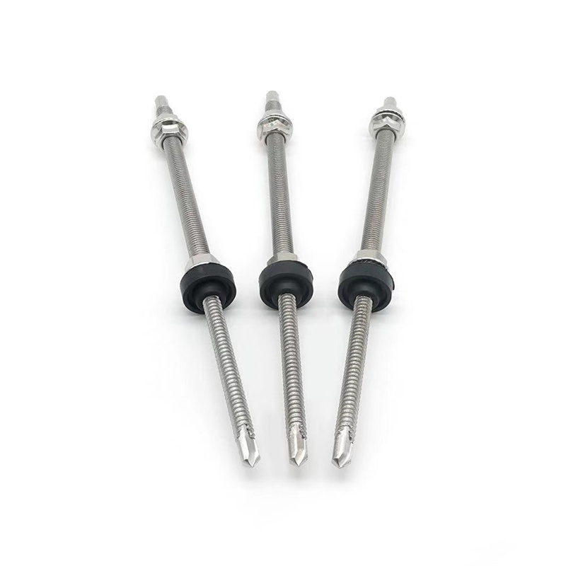 Rooi-vry Staal Soolar Hangertels vir die Plaas van Soolarpanele Hoogte Aanpasbaar Waterdig Fotovoltaïese Dubbelkop Houtskroef