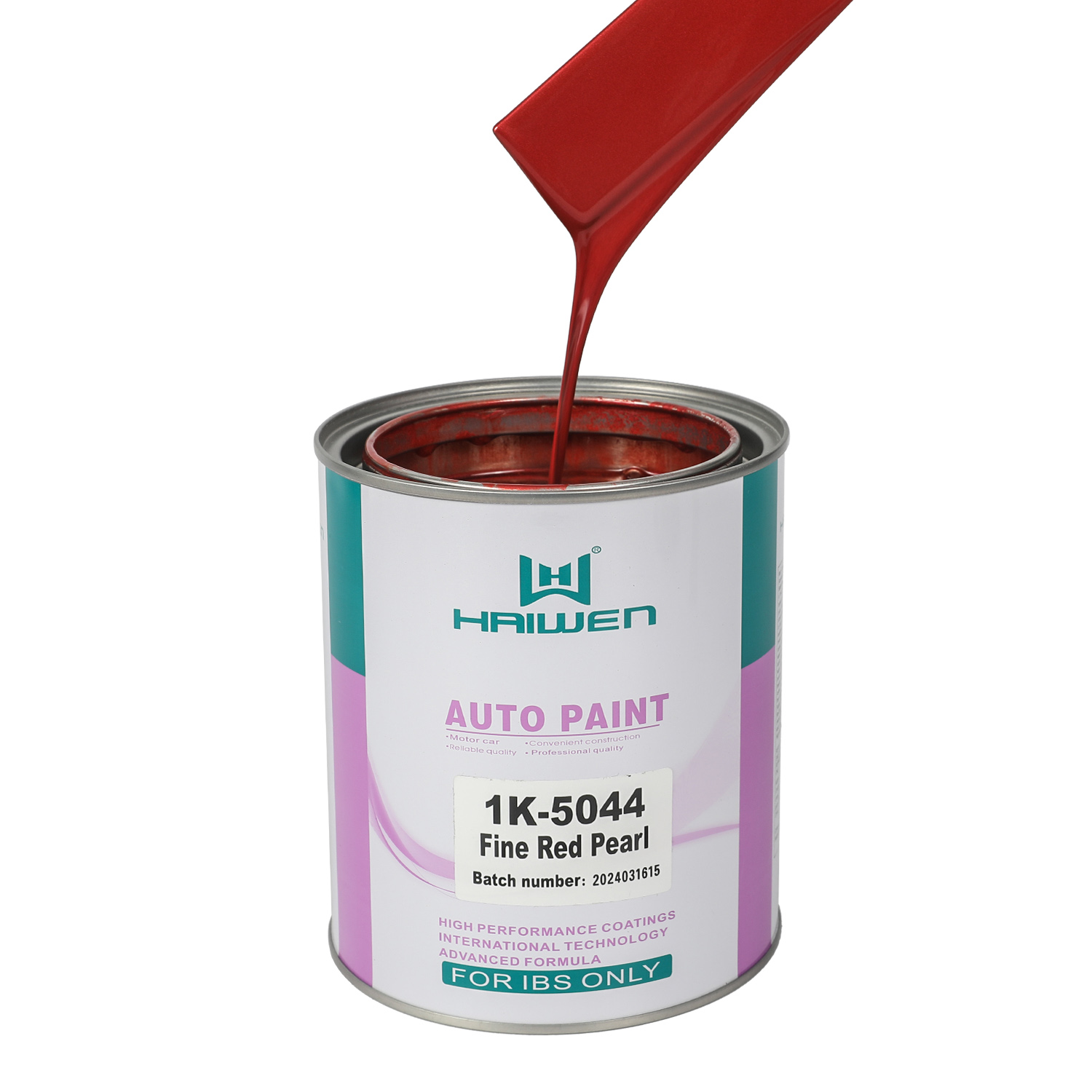 HAIWEN 1K-5044 Fine Red Pearl 1K Pearl Paint – זהב קדמי ואחורני, אטום לרענון אוטומotive ועיבוד צבעים