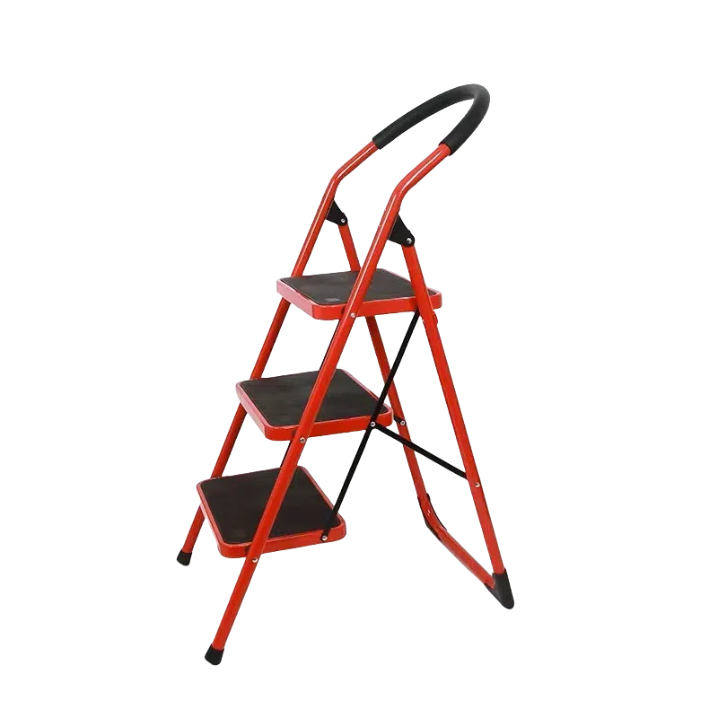 China Factory Household 3 Step Ladder, Household Foldable Step Steel Ladder