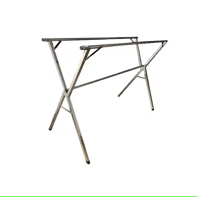 1.5M X Type Outdoor Stainless Steel Folding Balcony Clothes Drying Rack Galvanized Finish