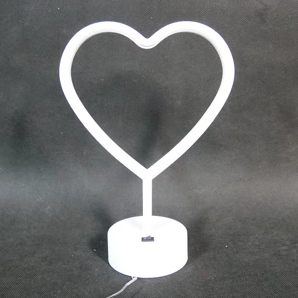 Hot Sale 29cm Faux Neon Heart  Valentine Table Light details