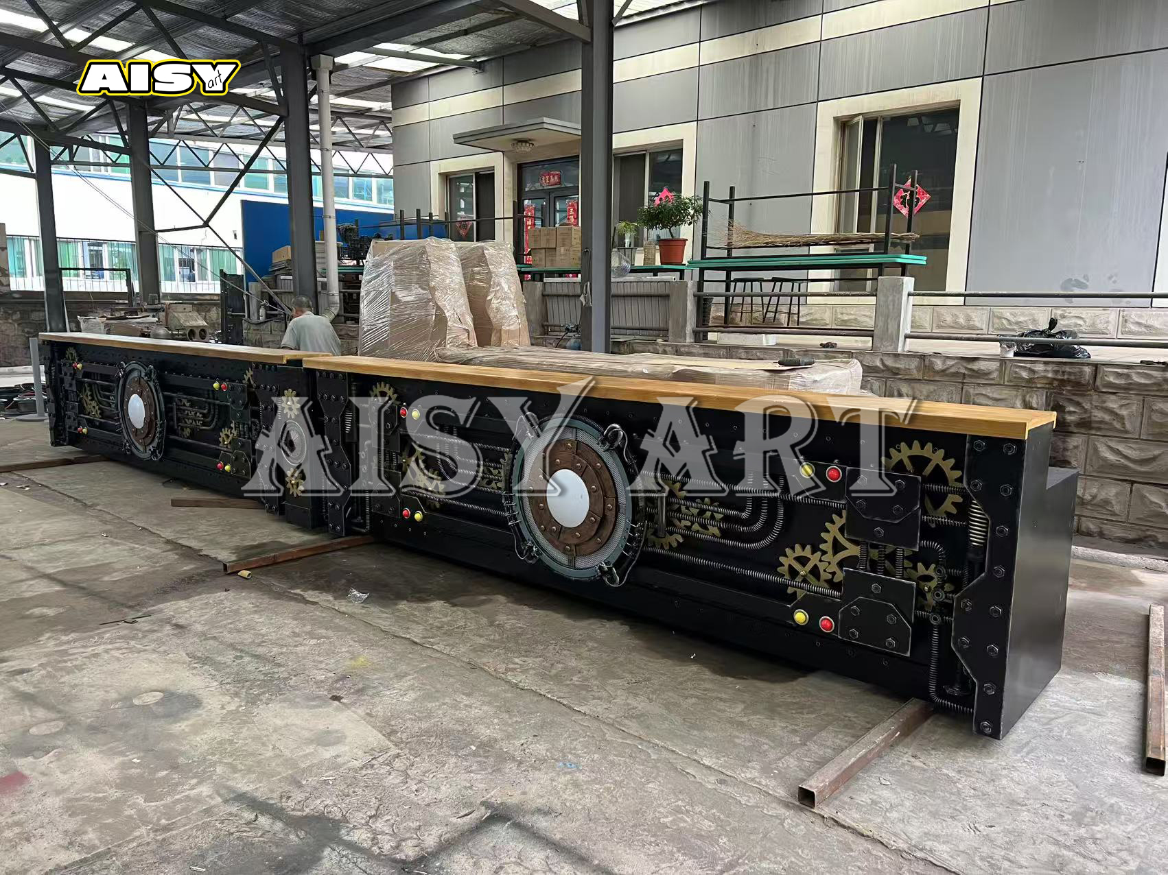 Industrial Custom Metal Bar Counter