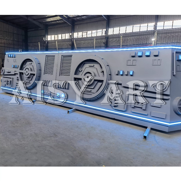 Tech-Style Metal Bar Counter