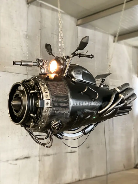 Metal Space Motorcycle Model