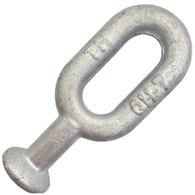 Power Connection Fittings - Ball Head Suspension Ring and Stay Ring for Line Connection, Hot-Dip Galvanized