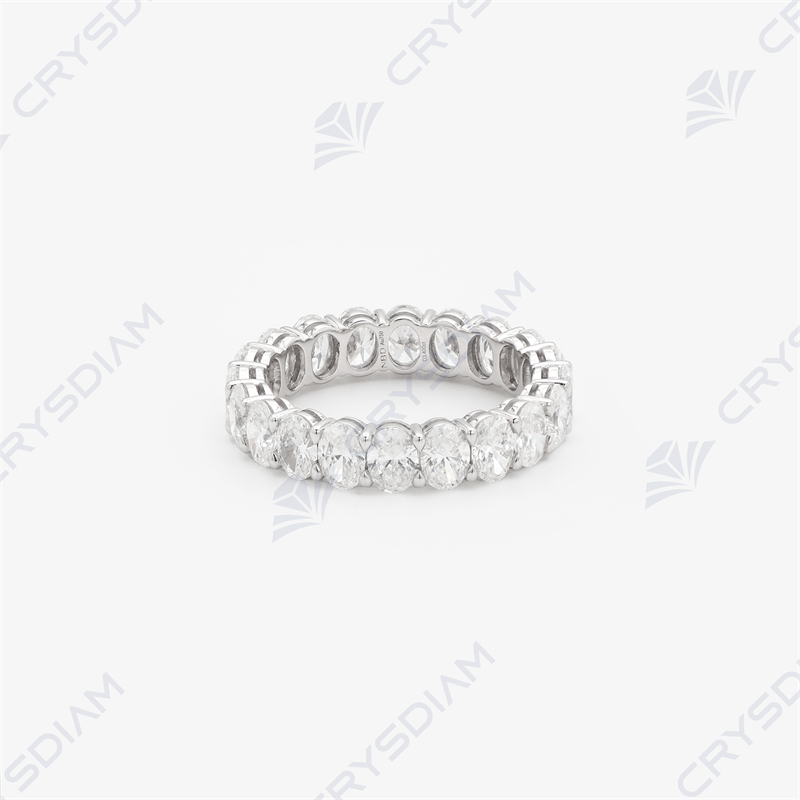 شريط أبدية بشكل البيض، TW3.55ct، 18KW