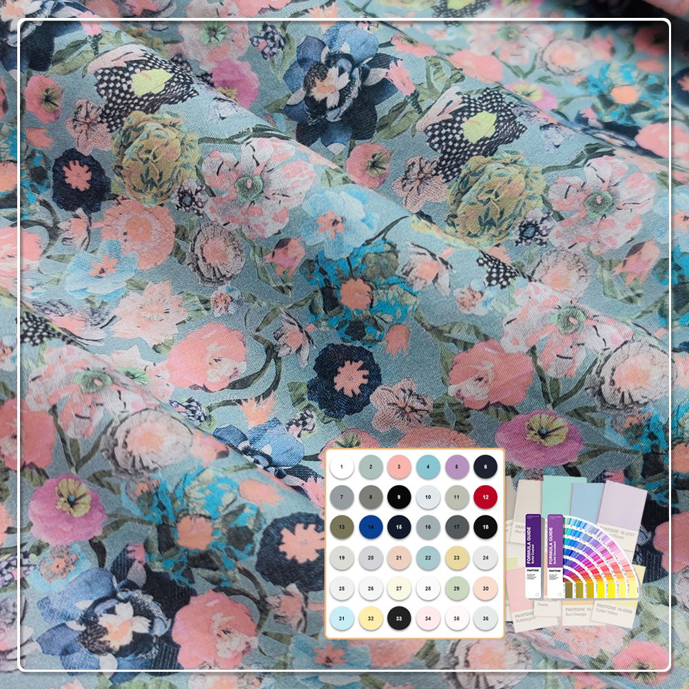 Durable and high-strength 70gsm 100% Cotton Print poplin fabric, suitable for making shirts.