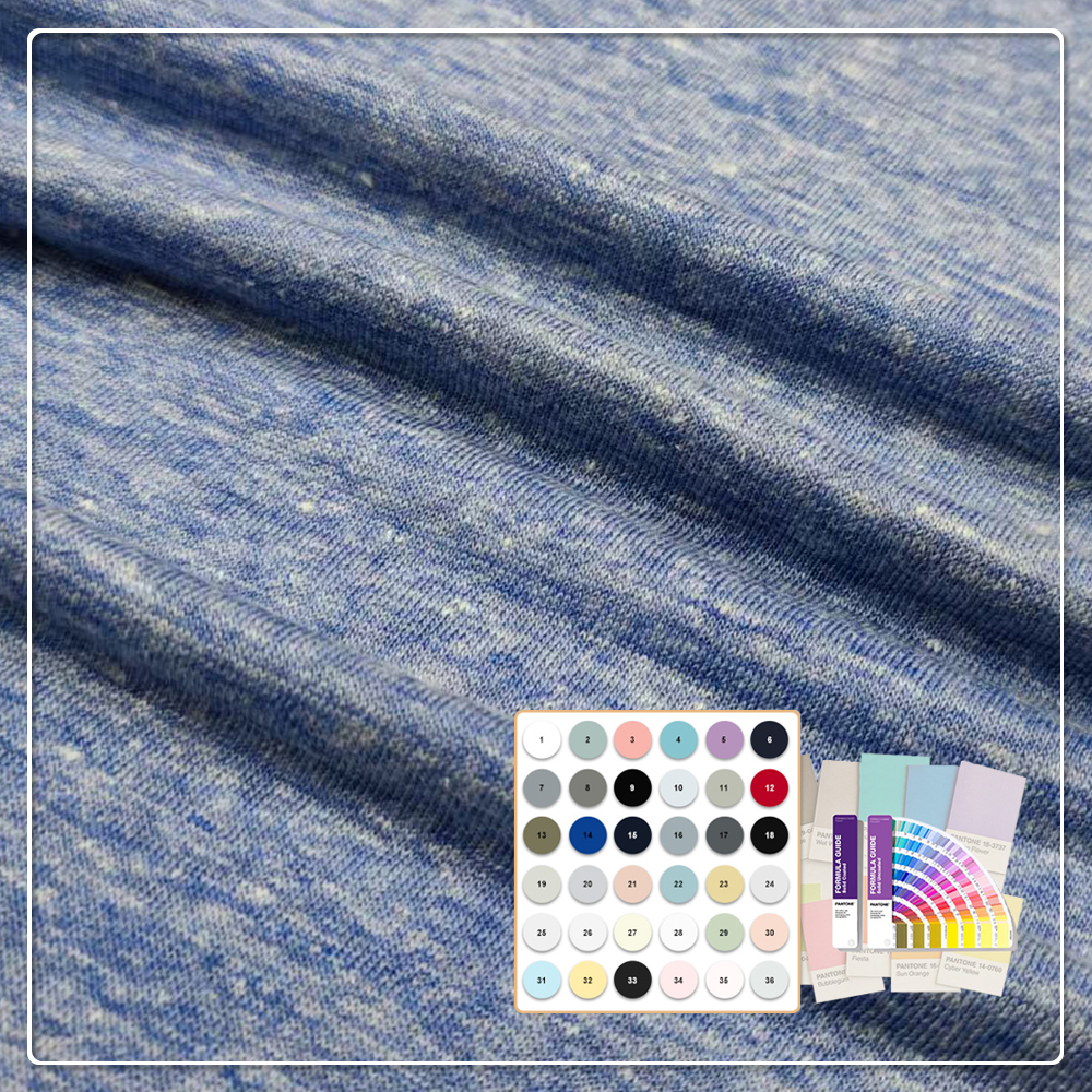 Breathable 180GSM Linen-Polyester Slub Melange for Casual Tops