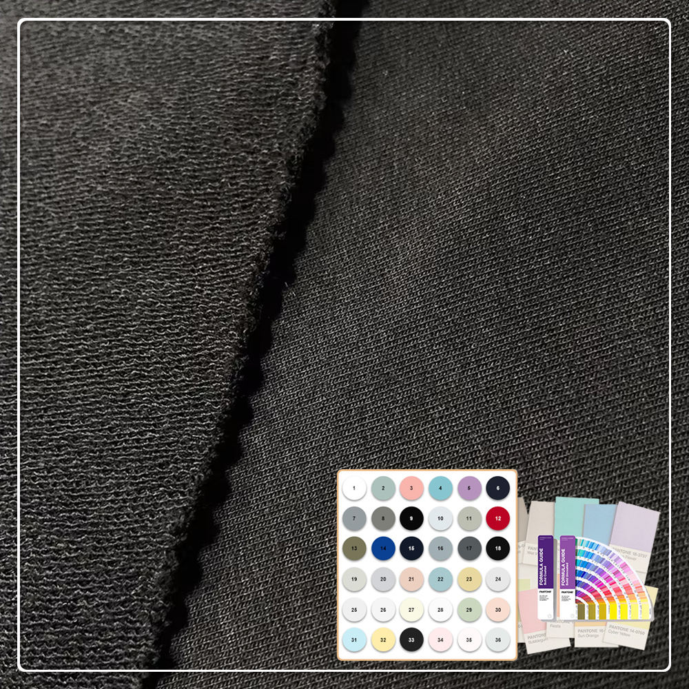 Organisch Bamboe/Katoen/Spandex Anti-UV Milieuvriendelijke Zware Gebreide French Terry Stof voor Hoodies en Sportkleding