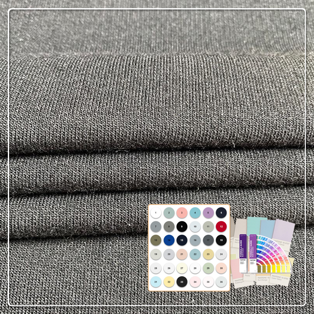 Oeko-Tex gecertificeerd 70% bamboe 30% biologisch katoen milieuvriendelijk ademend 270 g/m² French Terry weefsel voor hoodies