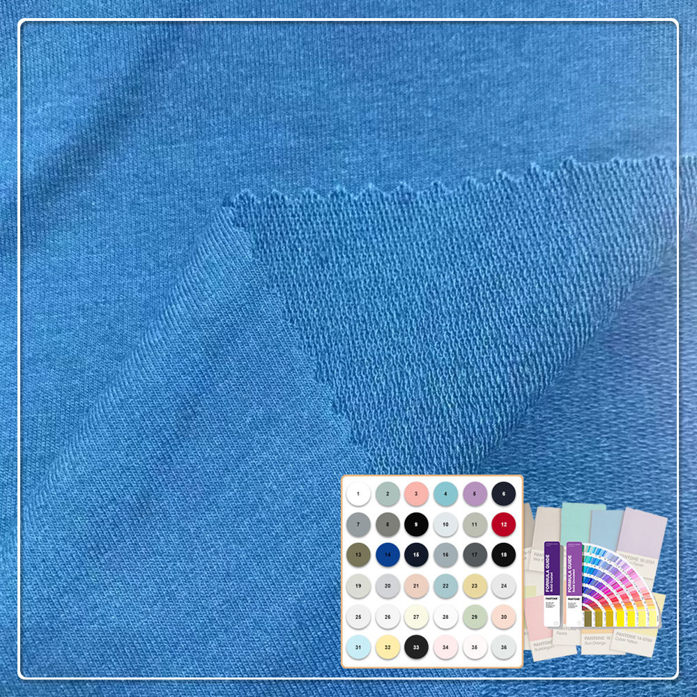 Organic Gots Certified 100% Cotton Knitted French Terry Fabric Eco-Friendly 320GSM for Women's Clothing