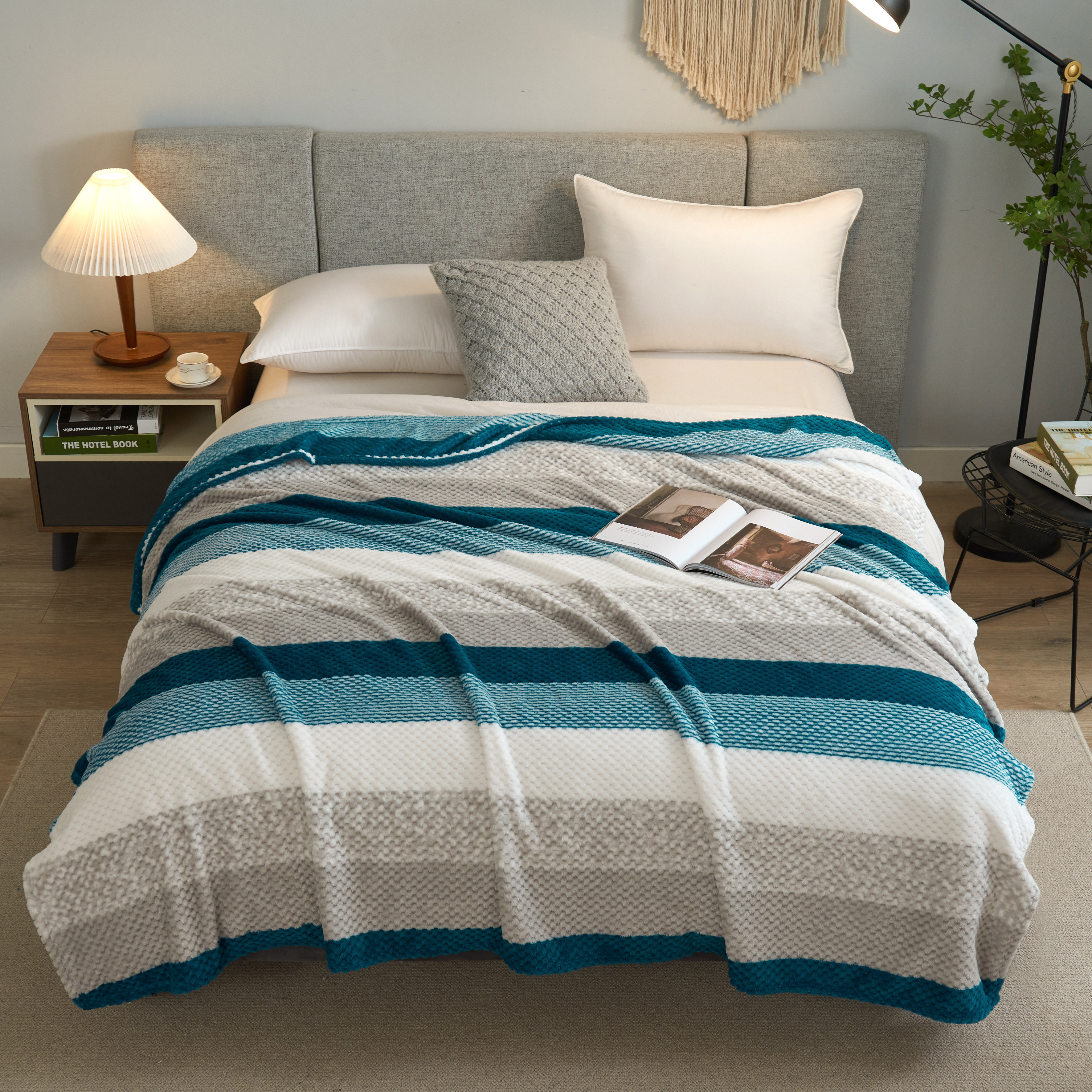 FLANNEL FLEECE MELLIĠA STAMPATA - AQUAMARINA