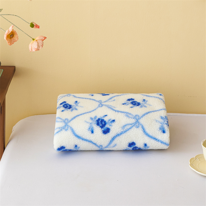 TWO SIDE PRINTED CURLY BUBBLE FLEECE