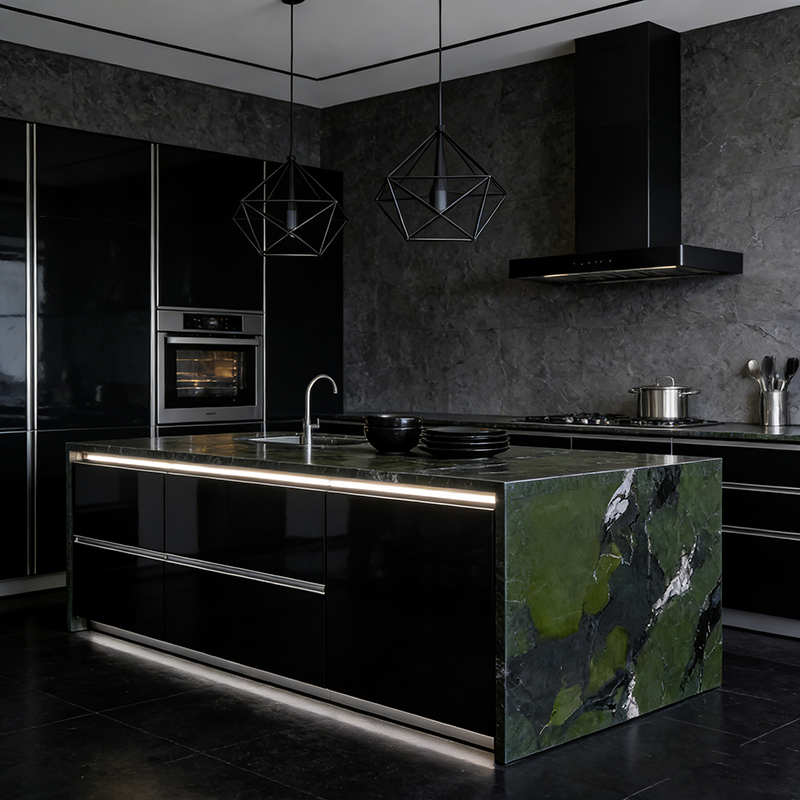 YDSTONE 卸売 人工セラミックタイル ポーセレンスラブ アボカドグリーン 焼結石スラブ TV背景用