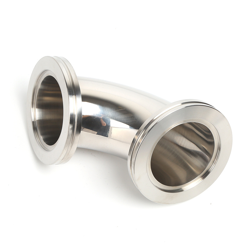 FES01 ISO-K Għanb 90 Gradu ISO63-ISO160 Flanġa Vakwum ta’ Kwalità Għolja Magħmud Minn SS304 SS316L Istennel Aħmar Konnessjoni bil-Klampan Għanb Vakwum Personalizzat