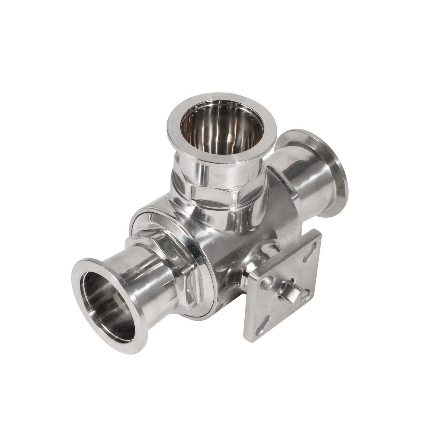 VFK02 KF Valvola tal-Balluni minn tliet pezzi NW16-NW50, flangga KF/NW, valvoli tal-balluni manwali jew pnevmatiċi b’piattaforma KF16/KF25/KF40/KF50