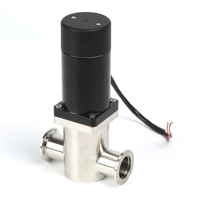 Elektromagnetisk manuell ventil rostfritt stål SS304/SS316L KF16/KF25/KF40/KF50 gas elkraft vakuum rät vinkelventil NW16/NW25/NW40/NW50