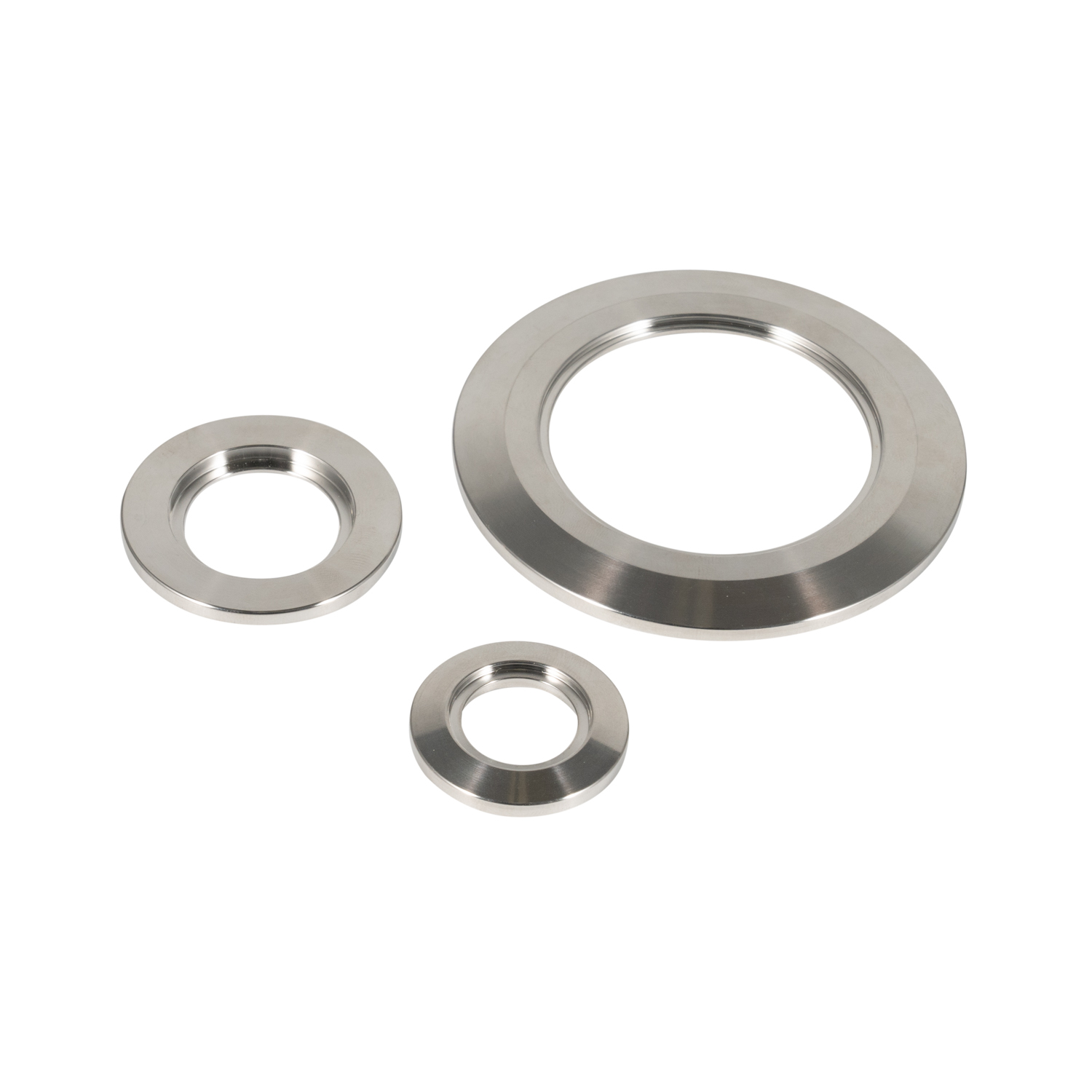 Rostfritt stål Vakuumfläns Genomborrad svets KF16-160 Yttre diameter 12 mm--57 mm SS304 SS316 Rörkopplingar NW16-160 KF-fläns Yttre diameter 1/2