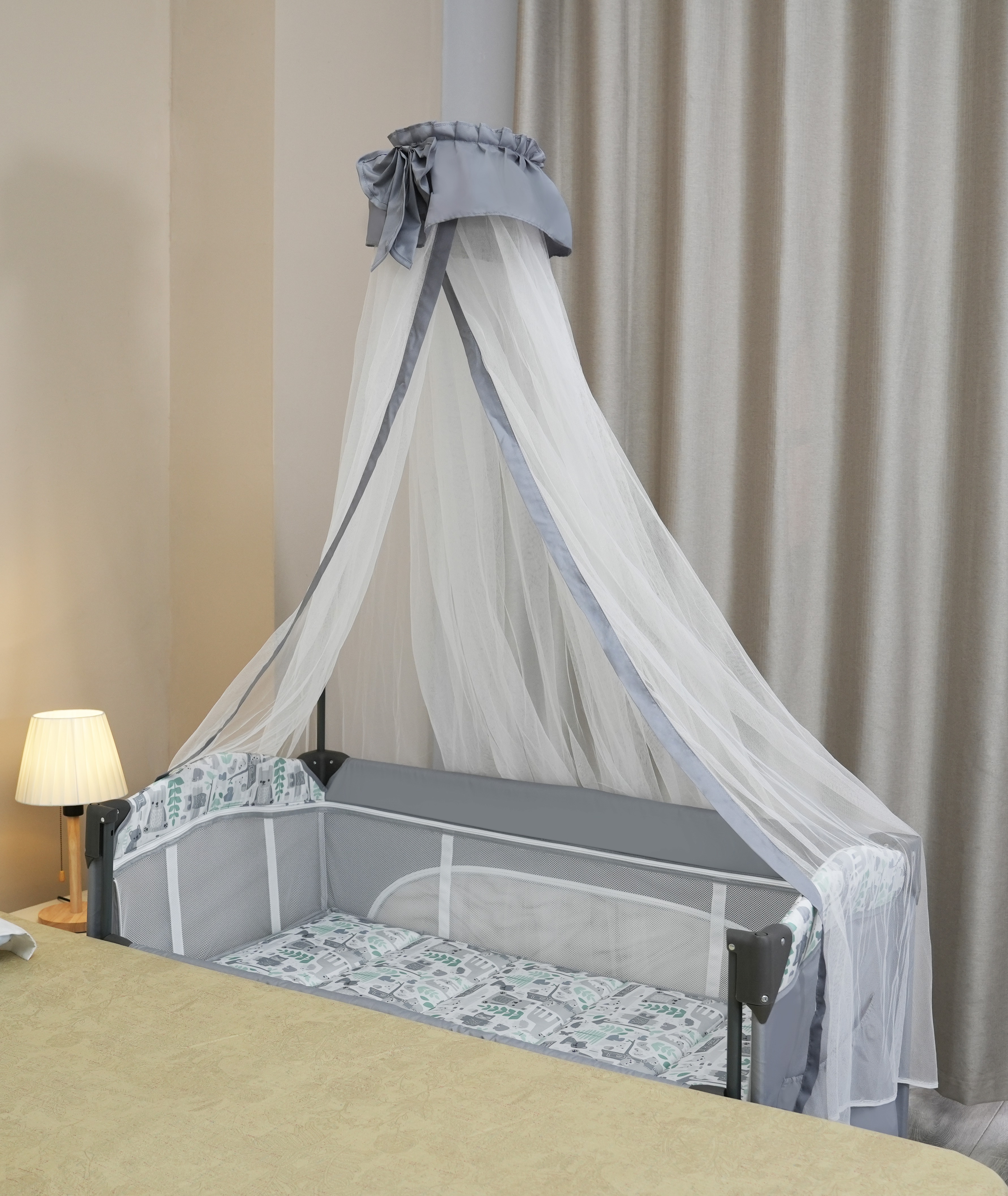 P9062G01 Cool Baby Multifunctional Cute Baby Playpen Portable Baby Playard With Large Entrance Door factory