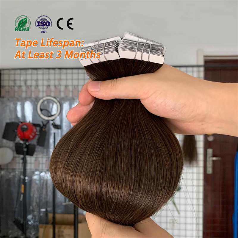 Laadukkaat teippitukat eurooppalainen Remy ihmisen tukka suora ja soluton teippitukka