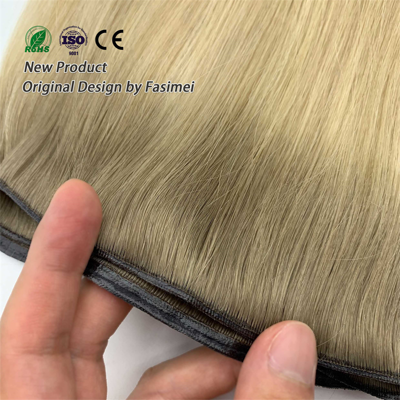 Eksklusivt til Amerika Remy Ubehandlet Europæisk Myanmar Hår Volume G Genius Weave Weft Hår Extension Fuld End Weft Hår