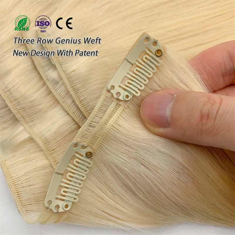 Fasimei 2025 Neu gestaltetes Clip-In-Haar Rohes, ausgerichtetes Echthaarprodukt G Clip-In Nahtlose Clip-In-Haarverlängerungen