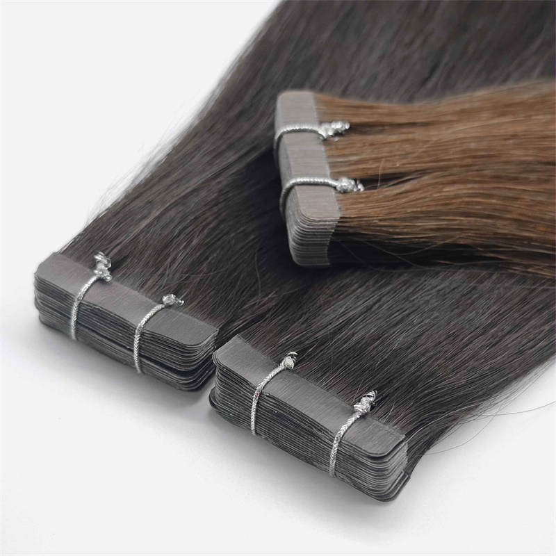 Extensions en bandelettes européennes cheveux bruts 100 % cheveux humains vierges avec cuticules alignées, extension en bandelettes adhésives