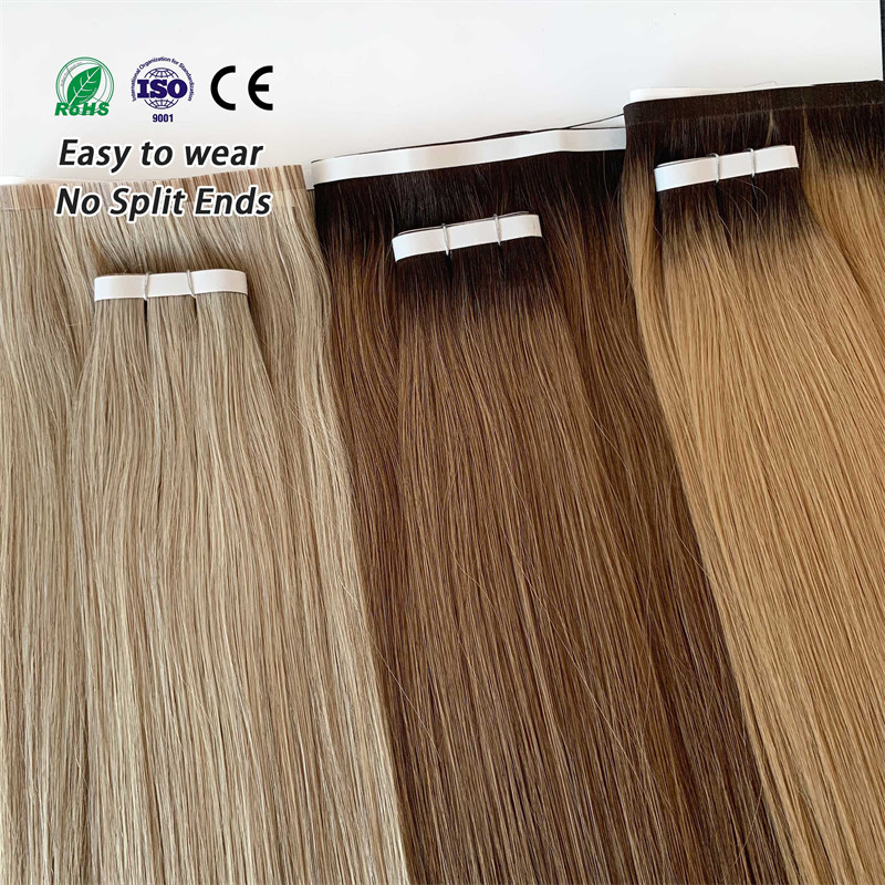 2025 Fasimei Großhandelspreis für Lange Klebeband-Gewebe Echthaar-Verlängerung Vollständige Enden Cuticula Remy Lange Klebeband-Haarverlängerungen
