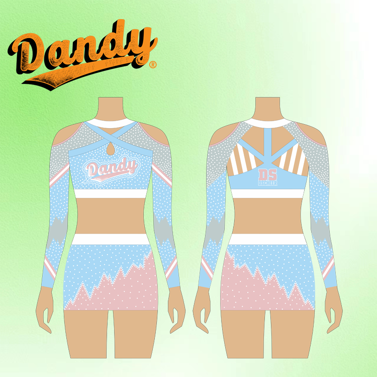 卸し カスタムチアリーディングユニフォーム チームウェア ライントーン付き