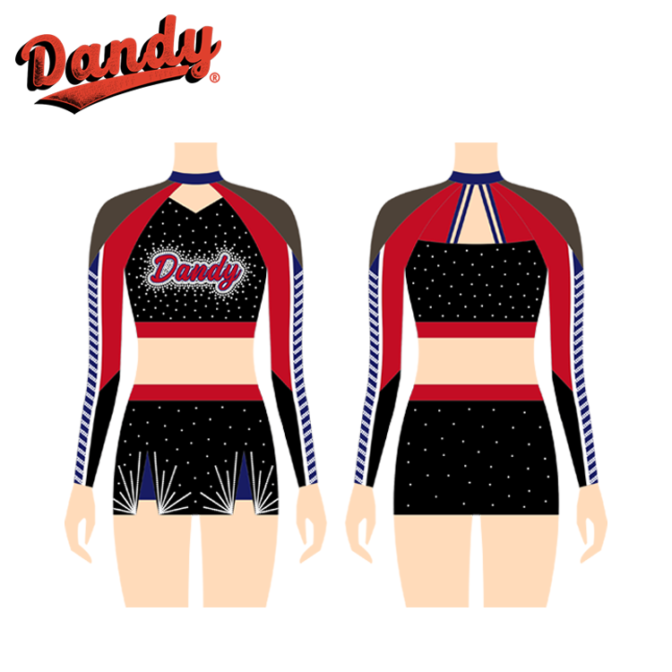 Cenovno Ugodna Pojavna Cheerleading Enostavno Oblačilo – Sijajni Blizgajoči Se in Strasi Vroča Ponudba