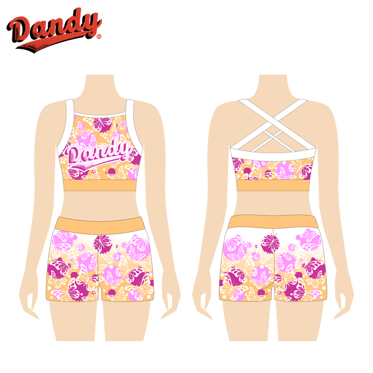 Custom Crop Top and Skirt Set – Stretch Metallic Cheer Training Outfit with Rhinestones & Mesh, Youth to Adult Sizes