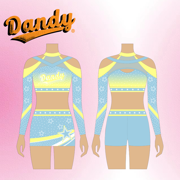 Atasan Pendek Dan Rok Cheerleading Borong Yang Dipesan Lebih Awal Pakaian Persembahan Cheer Girl