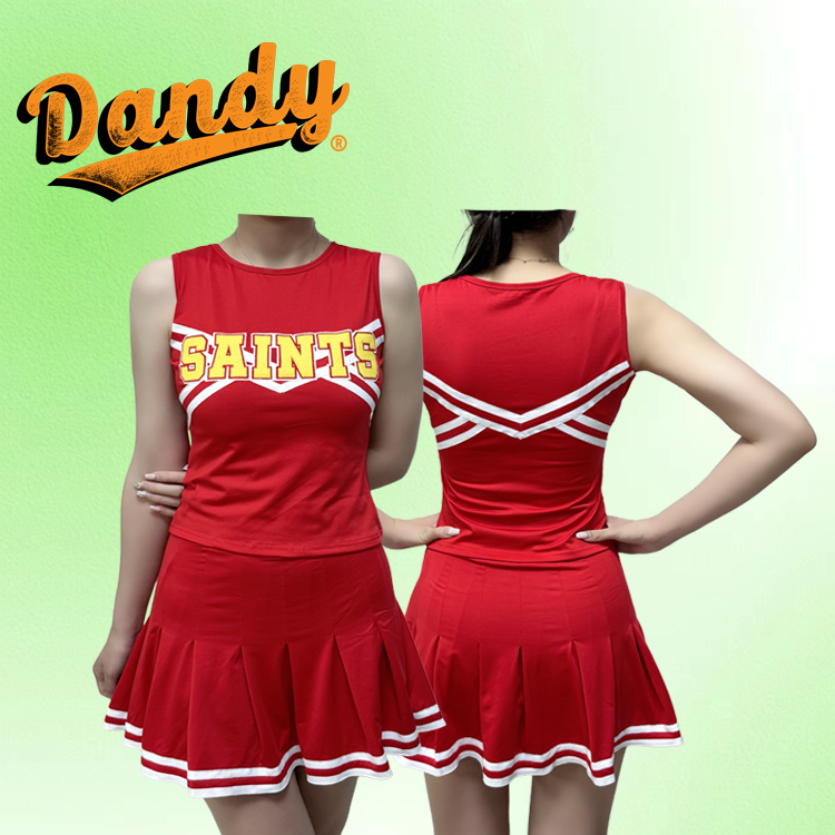 ชุดชีพเชียร์สีแดงขายดีใหม่ล่าสุดสไตล์ใหม่ประดับด้วยคริสตัลสวารอฟสกี้สำหรับการฝึกซ้อมและการแข่งขัน