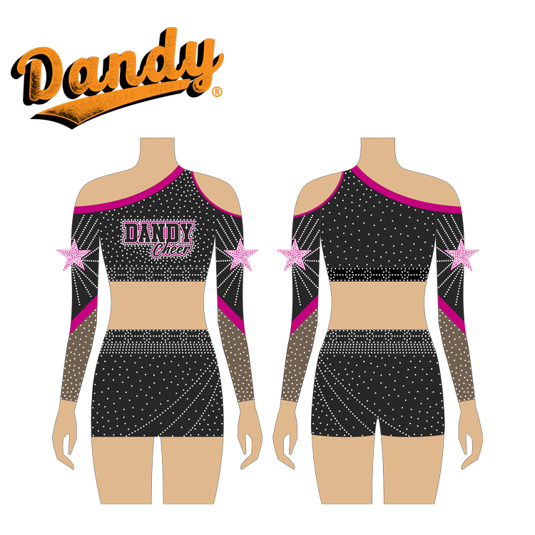 2025 Nová kolekce ženských oděvů pro cheerleading s kameny