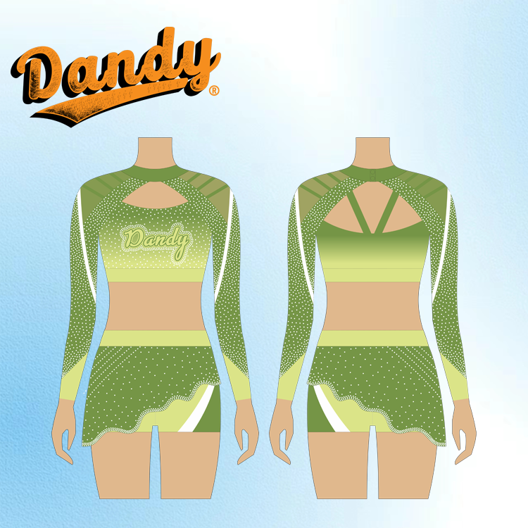 Horká nabídka nového designu oděvů pro cheerleading s kameny, topy a sukně pro dívky