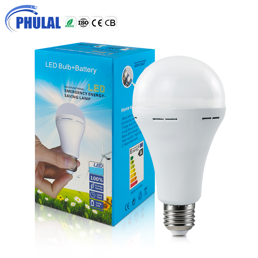 Iluminação LED Bateria de Reposição Economia de Energia E27 Lâmpada para Acampamento Recarregável para Casa Led Emergência Carregamento