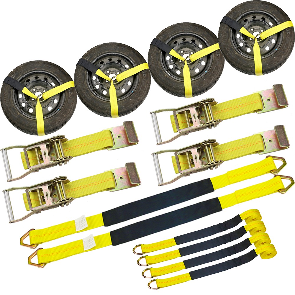 רצועות גלגל עם קצה שטוח וטבעת D