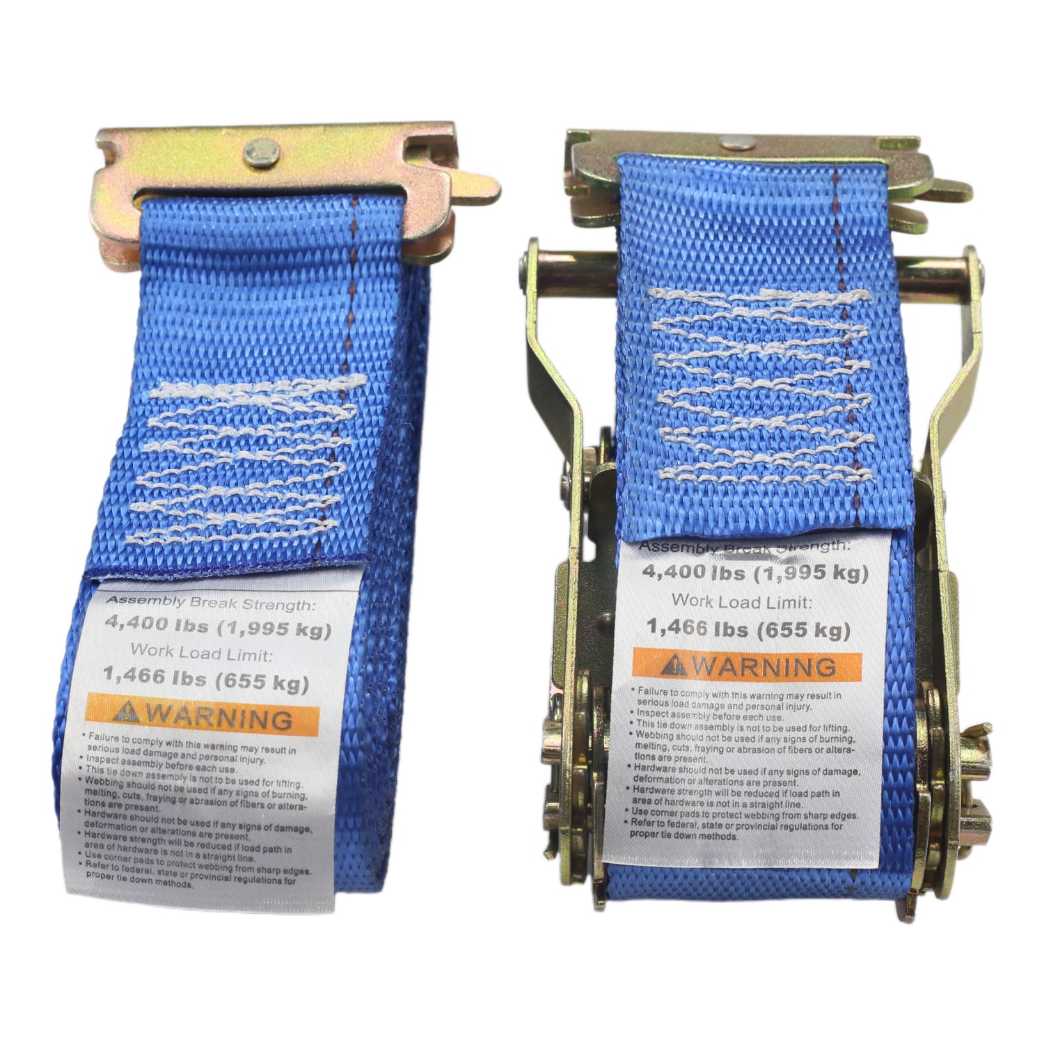 רצועות מנעל צהובות למסילה E בגודל 2 אינץ'