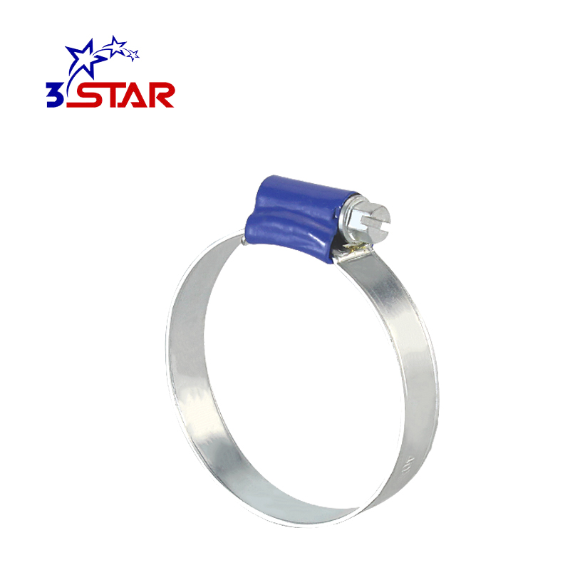 Blue Housing British Type Hose Clamp