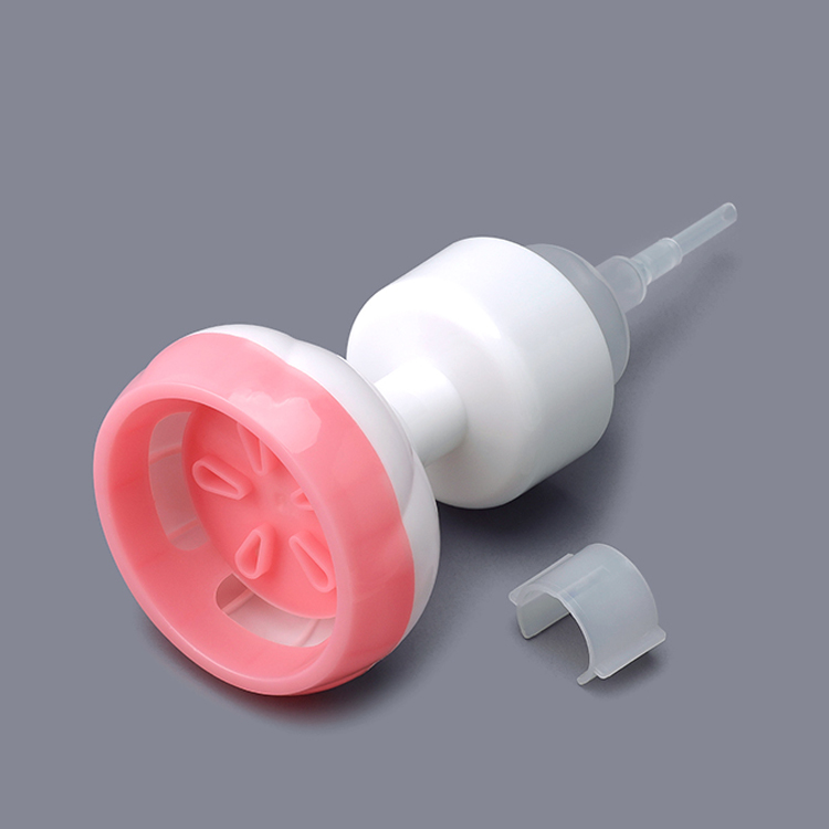 L5912A Fabrieksdirecte Verkoop Persoonlijke Verzorging Luxe Roze Bloemvormige Schuimpomp, Aangepaste Plastic Schuimpomp, 0,8 cc Schuimpomp Cosmetica