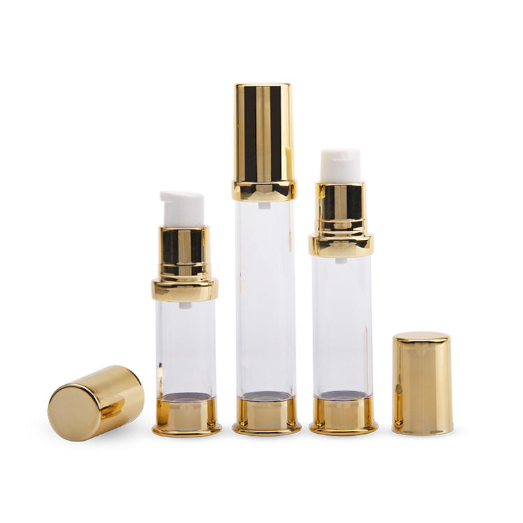 A04 Cuidado Personal Tónico para la Piel con Rosa Suero para la Piel Loción Botella Dorada Sin Aire, Garrafa Sem Ar 5ml 10ml 12ml Botella Dorada Sin Aire